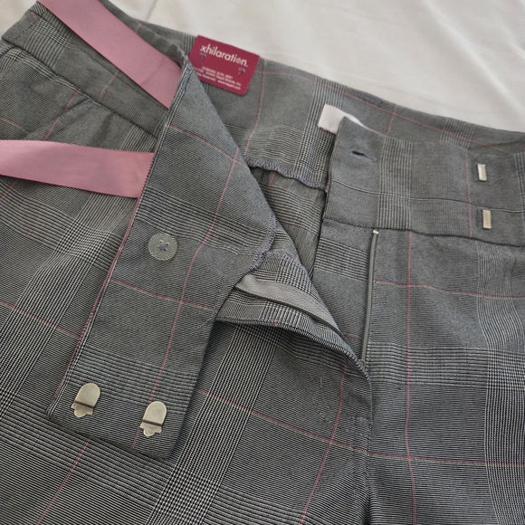 🔥 2/$9 or 3/$13  Xhilaration Juniors Cropped Gray/Pink Plaid Pants, NWT - Picture 4 of 9